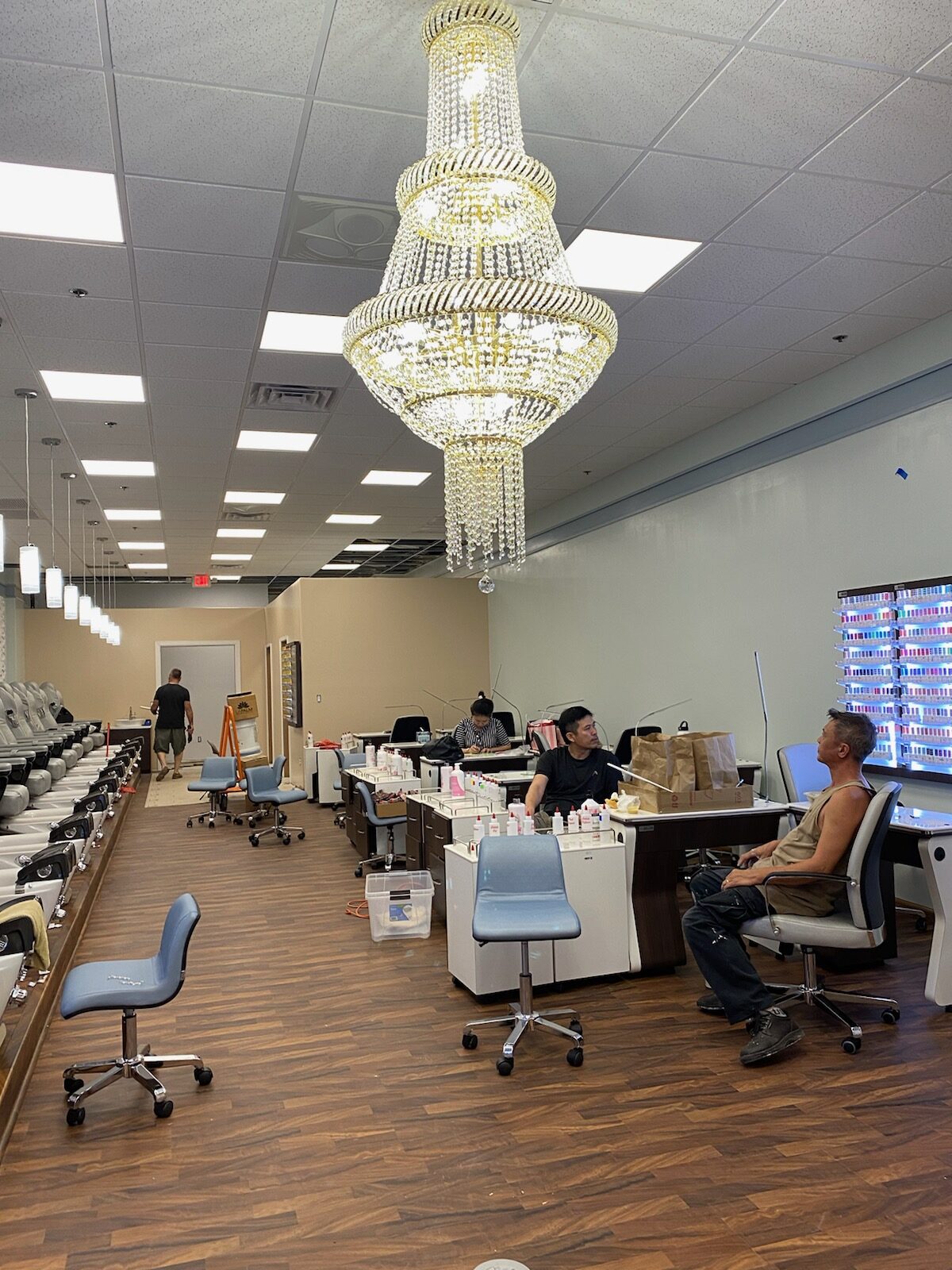 Interior of Gold Nails Maui nail salon in Kahului, Hawaii